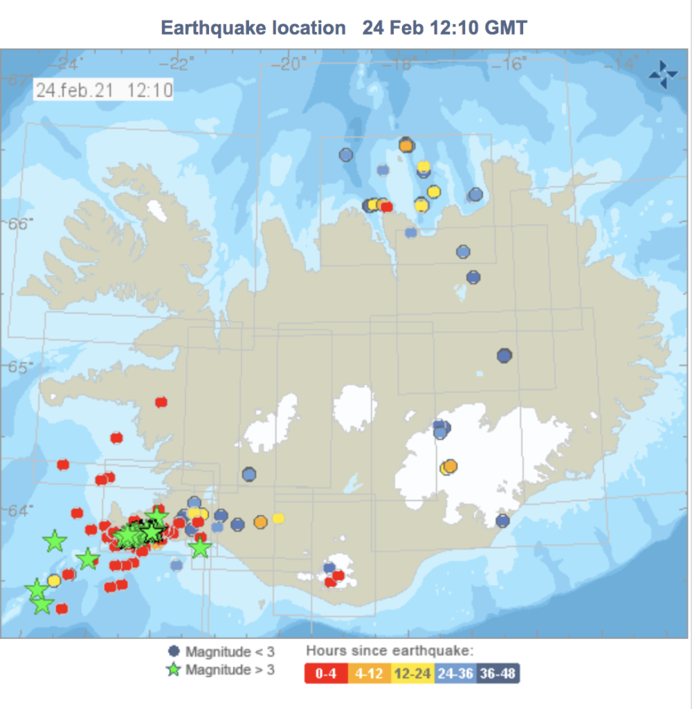 earthquakes in iceland locations